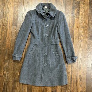 Divided by H&M fitted gray wool trench coat (worn once) 2 XS